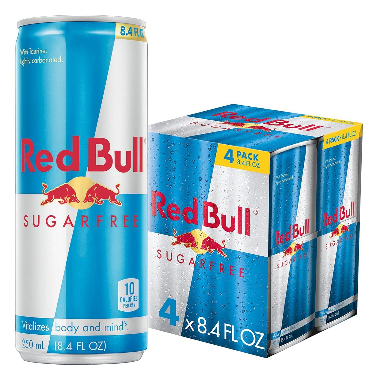 230527213718288_1 Red Bull Energy Drink, Sugar Free, 8.4 Fl Oz (4 Pack) - Image 1